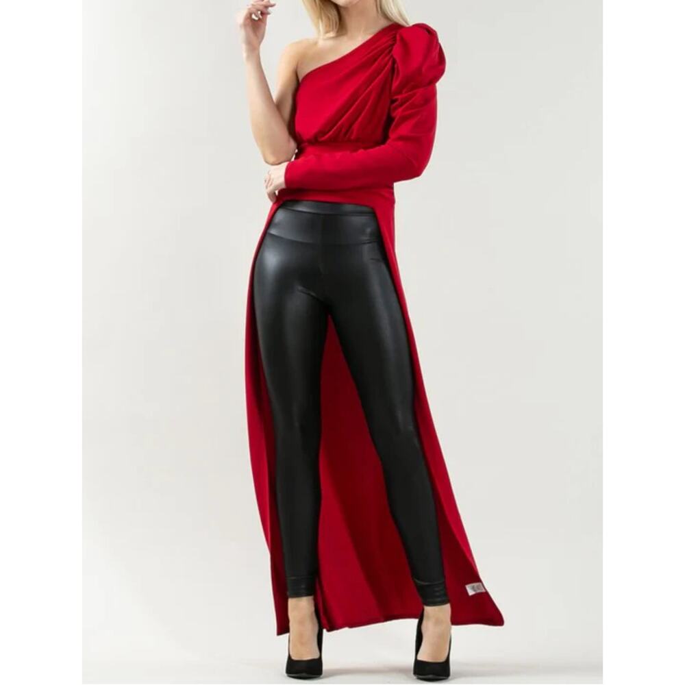 CHICME Red one shoulder top size L